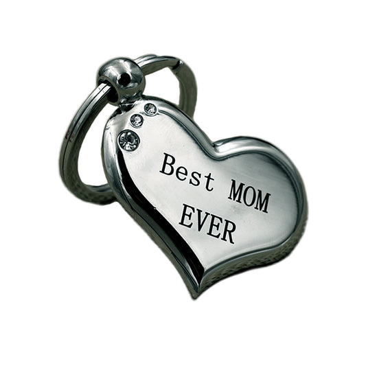 Best Mom Ever Keychain Unique Engraved Keyring for Mother